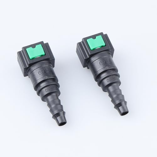 AC PERFORMANCE Fuel Quick Connector Female 5/16" Tube to Male 5/16" Barb for Rubber Hose, Pack of 2 - color: Straight - Fit for Rubber Hose, size: 5/16" - 2PCS