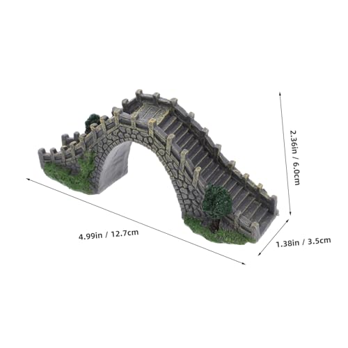 ORFOFE Sturdy PVC Bridge Model Decor for Decoration Garden Aquarium Bridge Accessory