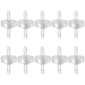10 Pack 1/8 inch Plastic Check Valve, One Way Check Valve Hose Barb Non Return for Water Fuel Oil Air Gas (3MM)