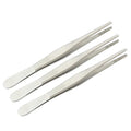 Set Of 3 (4.5") Thumb Dressing Forceps, Mulipurpose Tweezer Stainless Steel, Serrated Tip Straight, Aquascaping, Reptile Feeding, Crafts, Tissue Handling Forceps