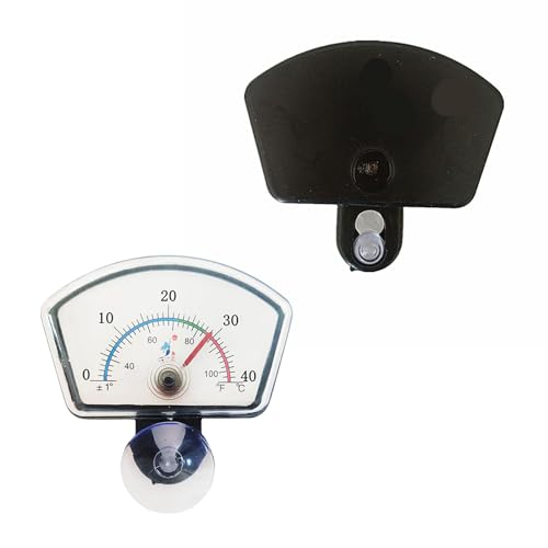Liquid-in-Glass Aquarium Thermometer for Fishtank Accurate Floating Laboratory - color: Rectangular waterpro