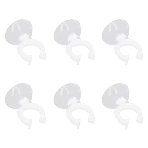 MroMax Aquarium Suction Cup Clips Airline Tubing Hose Heater Clips Clamps Holder for Fish Tank Clear 15mm to 18mm 6Pcs - size: 6pcs 15mm to 18mm