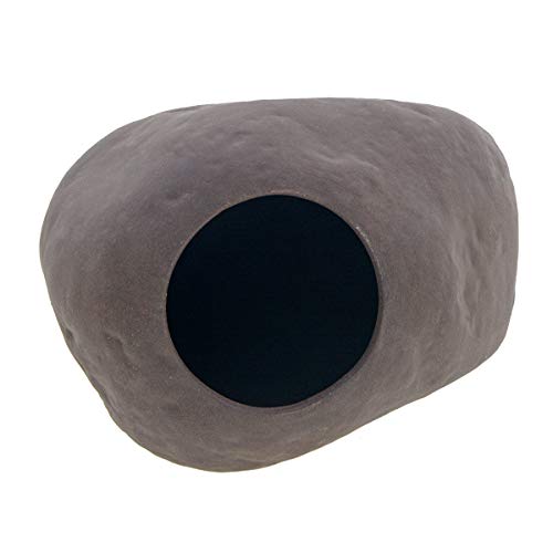 Saim Clay Hiding Cave Aquarium Decorations Breeding Cave Fish Tank Ornaments for Baby Betta Fish Amano Shrimp Cichlid Bonsai to Play, Hide and Rest (Large) - size: Large