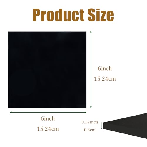 4 Pieces Neoprene Rubber Pads with Adhesive Backing 1/8 in Thick x 6 in x 6 in, Anti Vibration Pads, Rubber Block for Anti-Slip, Shock Absorption, Protection - size: 6in X 6in X 1/8in, style: With adhesive,Rubber
