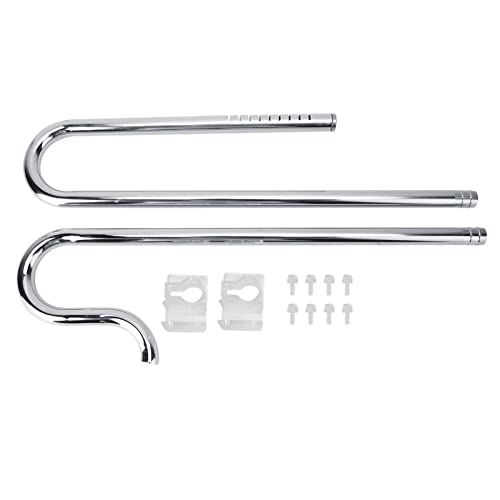Aquarium Inflow Pipe, Lily Pipe Skimmer Stainless Steel Outflow Oil-Film Skimmer Filter Pipe Fish Tank Supplies (16/22mm)