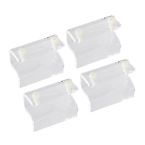 BESPORTBLE 12pcs Acrylic Fish Tank Cover Support Bracket Fixed Tool for Open Rib Aquariums Holder for Turtle Tanks Pet Boxes Compatible Thick