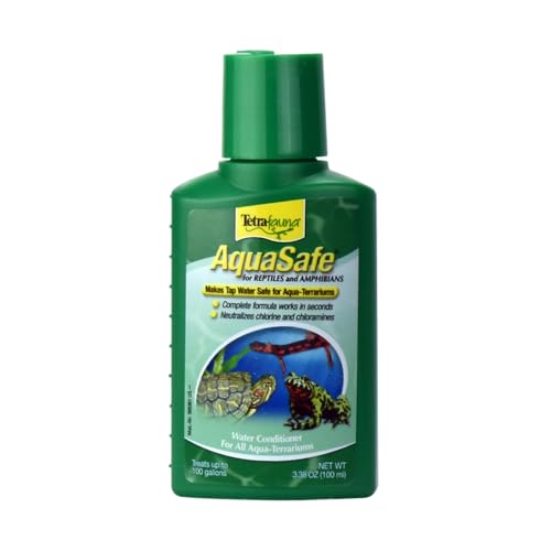 TetraFauna AquaSafe for Reptiles and Amphibians 3.38 Oz, Aqua-Terrarium Water Conditioner, Makes Tap Water Safe - size: 100ml