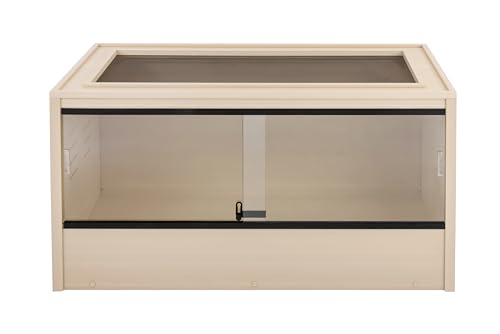 New Age Pet ECOFLEX Two Medium Reptile Enclosures with Matching Stacker Combo Set in Maple - color: Maple, size: Medium