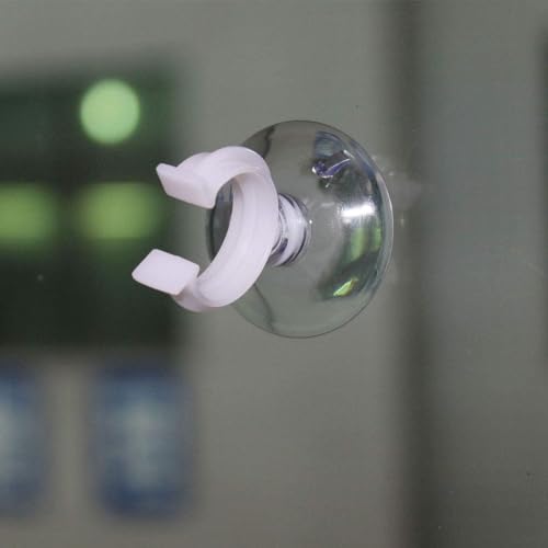 Aquarium Suction Cup Clips Set Fish Tank Air Line Holder Clear Plastic for Glass Fish Supples and Fish Tank Clear Airline Tubing Decorations Shrimp Nests and Reptile - size: Φ0.67in/17mm