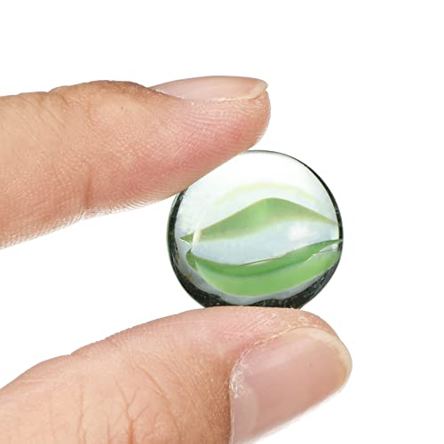 MECCANIXITY Decorative Flat Glass Marbles 17-19mm Rock Vase Filler Beads Pebbles Petal Green for Fish Tank Table Scatter Decor, 100 Pcs - color: Green