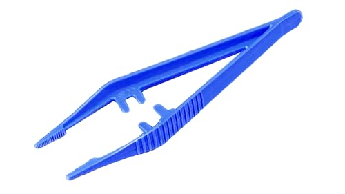 Disposable Sterile Forceps Tweezers 5inch 125mm length Individually Wrapped Solid Blue Pack of 100 - style: Solid Blue (Pack of 100)
