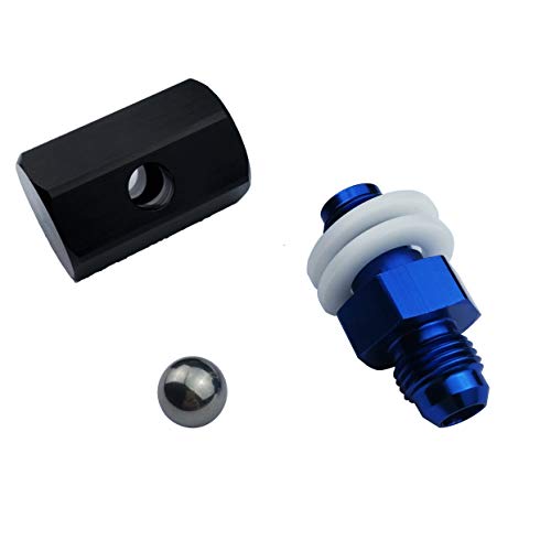 Fuel Cell Vent Roll Over Valve 6AN Male Flare Fuel Rail Line Rollover Tip Valve Hose Fitting Adapter AN6 Aluminum - color: Black-Blue Male, size: 6AN
