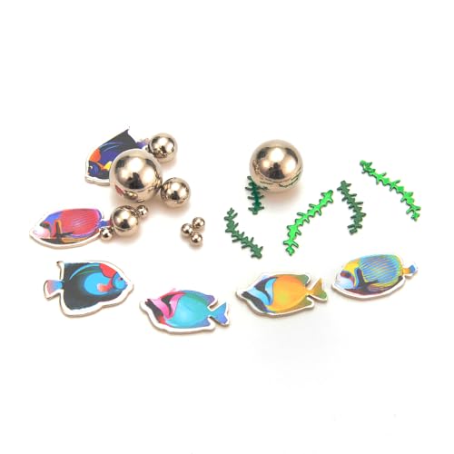 PowerTRC Desktop Sculpture Aquarium Fish Desktop Fidget Toy Stress Relief Desk Toys for Anxiety Office Desk Decorations Accessories Gift
