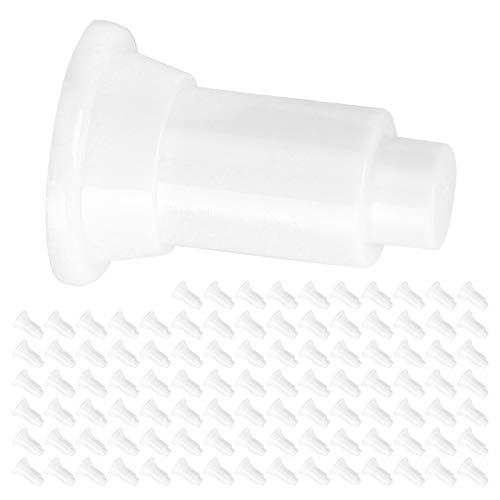 Aquarium Divider Support Feet | 100 Pcs PVC Fish Enclosure Partition Stands | Adjustable Height for Simple Maintenance/Steady Setup (White) - color: White