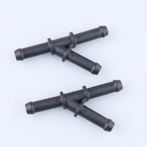 AC PERFORMANCE 5/16" Barbed Y Piece Pipe Hose Connector Joiner Tubing Splitter 3 Way for Rubber Hose, Pack of 2 - color: Y Shape - Fit for Rubber Hose, size: 5/16" - 2PCS