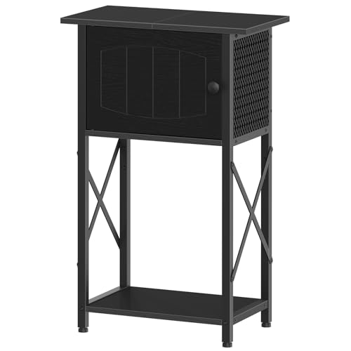 HOOBRO 10 Gallon Aquarium Stand, Fish Tank Stand with Cabinet Storage, Reptile Turtle Tank Stand with Metal Frame, 20.5" L x 11" W , 220 LBS Capacity, Black BB28FT01 - color: Black