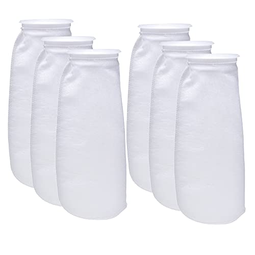 ALEGI Aquarium Filter Socks 4 inch by 14 Inch Long, 200 Micron - 4 Inch Ring Aquarium Felt Filter Bags (4 by 14 Inch - 6Pack) - size: 4 by 14 Inch - 6Pack