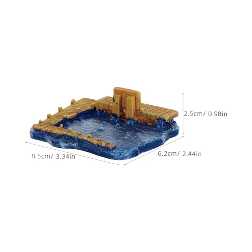 Miniature Pier for Sandbox Therapy - Fish Tank Dock Decor Desktop Dock Ornament Mini Pier Landscape Accessory for Diorama Scenery Dollhouse Fairy Garden Decor