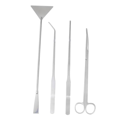 Kisangel 1set Aquascaping Tools for Aquarium Water Plants Scissors Tweezers Spatula Fish Tank Cleaning and Planting and Easy to Use