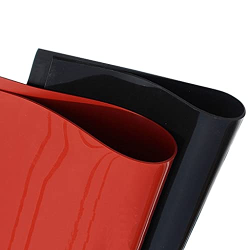 50cmx50cm/20 X20 Black Red Silicone Rubber Sheet Plate, 1mm 2mm 3mm 4mm 5mm Thickness Silikon Rubber Mat, High Temperature Resistance (Color : Red 4mm Thickness) - color: Red 4mm Thickness