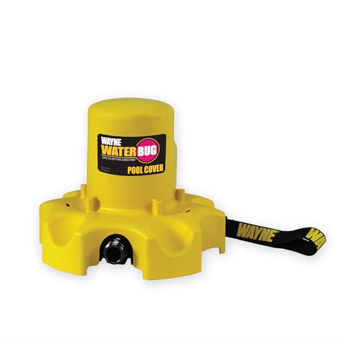 Wayne WaterBUG Automatic Pool Cover Pump – Freeze-Protected Submersible Water Pump for Winter Pool Covers, 1,900 GPH, Above Ground & In-Ground Pools, 25 ft Cord - style: WaterBUG Pool Cover