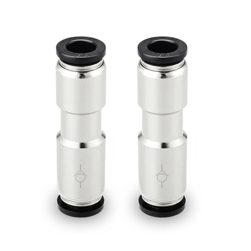 Yoebor 1/2" OD Check Valve Push to Connect One Way Inline Air Pneumatic Valves, Nickel Plated Brass & Plastic (Pack of 2) - size: 1/2" OD