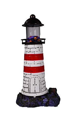 Penn-Plax Deco-Replicas Aerating Lighthouse Ornament - for Freshwater and Saltwater Aquariums