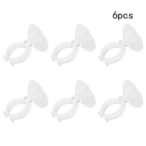 MroMax Aquarium Suction Cup Clips Airline Tubing Hose Heater Clips Clamps Holder for Fish Tank Clear 28mm to 32mm 6Pcs - size: 6pcs 28mm to 32mm