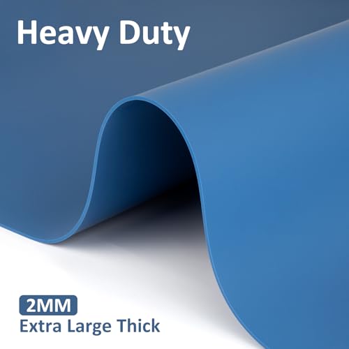 Silicone Mat Heat Resistant Mats for Countertop, Large Silicone Mats for Crafts Kitchen Counter Workbench Table protector, Size 36x24 inches Thick 2mm,Rolled Package,Light Blue - color: Light Blue, size: 36"L x 24"W