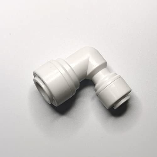 Malida 1/4" Tube to 3/8" Tube push fit elbow quick connect for RO water system (10, L-TT-0203) - size: L-TT-0203