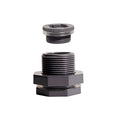 Ququyi 1/2 Inch PVC Bulkhead Water Tank Connector Adapter Fitting with Plugs Thru-Bulk Pipe Fitting for Rain Barrels, Aquariums, Ponds(Set of 1) - size: 1/2"-1pcs