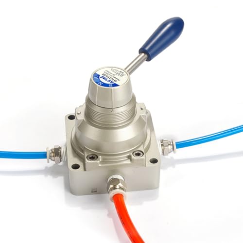 Hand Lever Valve AirTAC 4HV230-08 1/4" PT 4/3 Way Pneumatic Air 3 Position 4 Way Rotary Manual Control Direct Acting Type 0-145 PSI - size: 1/4''PT, style: 4/3 Way