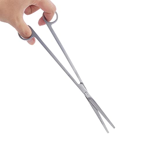 5pcs Aquarium Tweezers Set, Stainless Steel Aquarium Plant Tools Long Aquascaping Tools Scissors Spatula Tongs Aquatic Plants Tool Set(C)