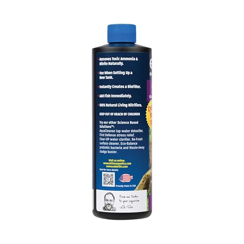 DrTim’s Aquatics One & Only for Freshwater Aquariums – 4 oz – Live Nitrifying Solution – Jumpstarts Cycling, Supports Biological Balance & Long-Term Water Stability