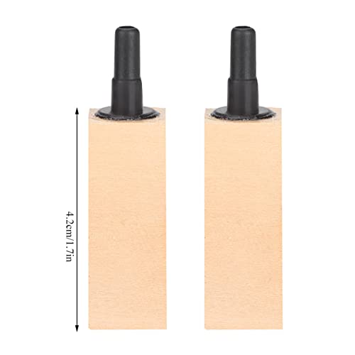 2 PCS Aquarium Wood Air Stones, Wooden Fish Tank Bubbler Stones, Air Bubble Diffuser for Pond, Hydroponic, Circulation System