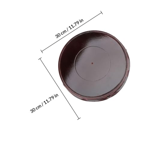 1pc Rotating Wooden Display Base for Fish Tanks Flower Pots Buddha Statues and Crafts Round Holder for Home Decoration and Showcase