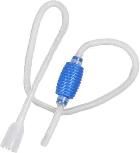 Manual Fish Cleaner, Mini Portable Fish Toilet Suction Machine Convenient Simplely Use Aquarium Siphon Water Changer with Filter for Aquarium Drainage Water Filling and Sucking