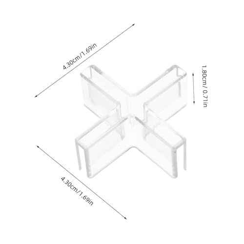 10pcs Multi-functional Transparent Plastic Glass Clamps for Display Cabinets Fish Tanks and Shelves Easy Installation Versatile Design for Various Aquarium