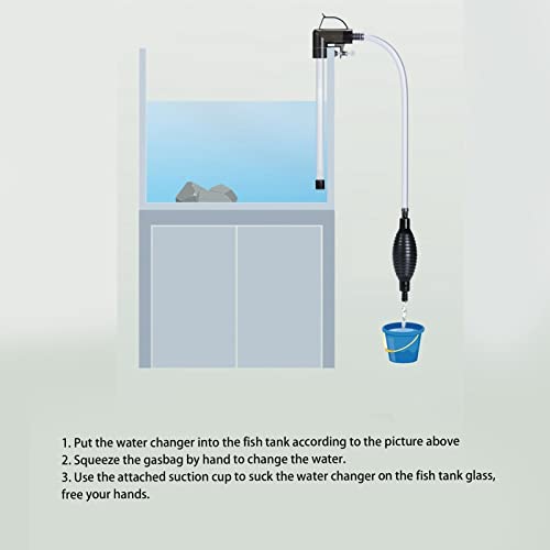 Manual Aquarium Water Changer, Siphon Gravel Vacuum Cleaner for Efficient Water Changing and Sand Cleaning in Home Aquariums, 1 Piece