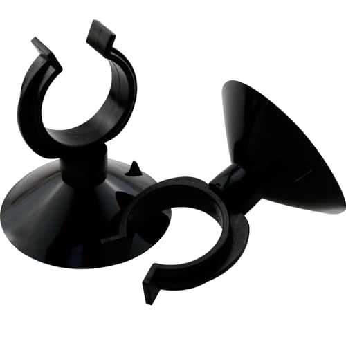 ZCZQC 6PCS Aquarium Oxygen Tube Suction Cup Clamps 23mm Aviation Tube Clamps Multi Functional Fish Tank Snap On Suction Cups Black