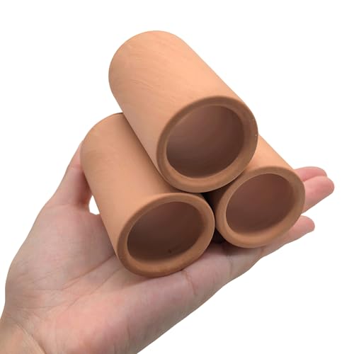 M2cbridge Ceramic Shrimp Dome Hide Shelters Swim Holes Shrimp Habitat Breeding Tube(2PCS Red Pipe) - color: 2pcs Red Pipe