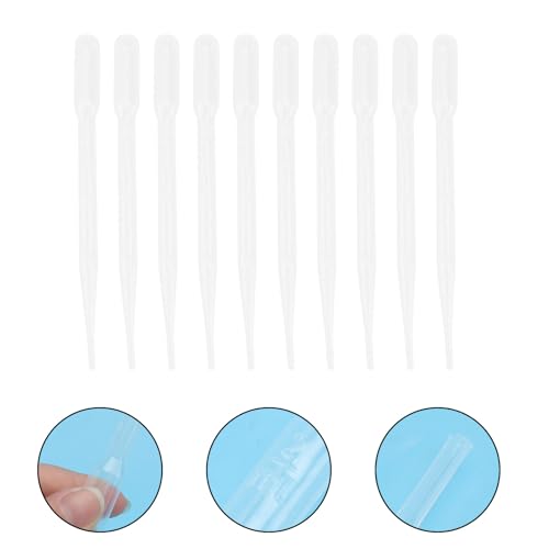 Toddmomy 10pcs Brine Shrimp Feeders with Long Plastic Tubes 3ml Manual Suction Pipettes for Coral and Fish Aquarium Feeding Tools