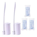 Topo Bear Disposable Toilet Brush Holder Set Toilet Wand (Pack of 2) Toilet Cleaner Scrubber with 24 Refills - size: 2 brushes+24 Refills