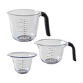 KitchenAid KQ298OSOBA Gourmet Set of 3 Measuring Jugs, Onyx - color: Black, size: Set of 3, style: Straight