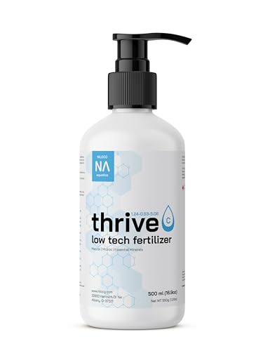 Thrive C Liquid Aquarium Plant Fertilizer – All in One Plant Food – 500ml Doses 2500 Gallon – Specialized Fertilizer for Low Tech Tanks – Comprehensive nutrients – Aquarium Nutrition - size: 500ml