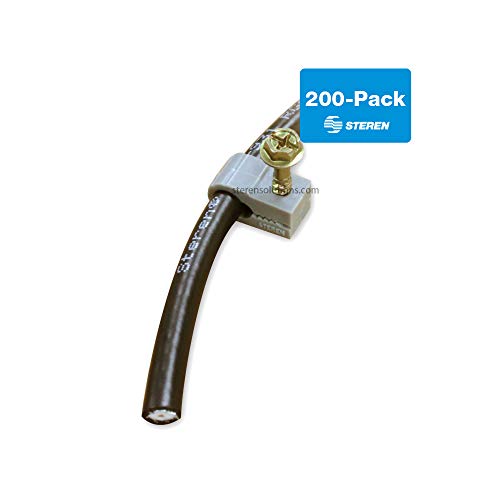 STEREN Coaxial Cable Clips - Cable Holder - Wire Clips - Siding Clips for Hanging - Cord Holder for Desk - Cable Clamps (Gray, 200 Count - Single Screw) - color: Gray, size: 200 Count - Single Cable