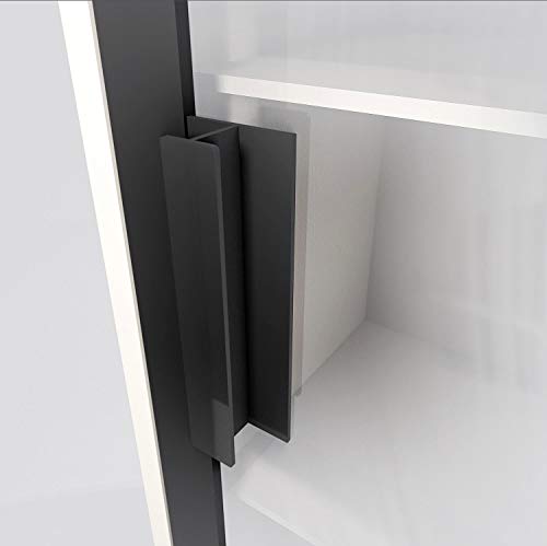 HRX Self-Adhesive Edge Fingerpull Door Handle - Easy to Install Screwless Peel and Stick on Glass, Wood, Metal, Plastic - Sliding Doors Knob for Kitchen Fronts, Drawers & Dressers Panels - 2 Pack
