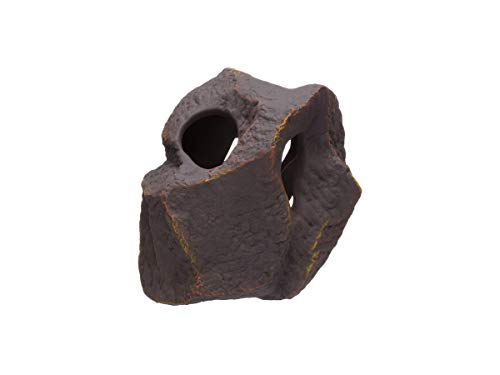 Aquarium Ceramic Decorations Cave Betta Stone Decor - Aquarium Fish Tank Hideway Decor for breeding Cichlids Plecos Betta Toys Hideout (Boulder)