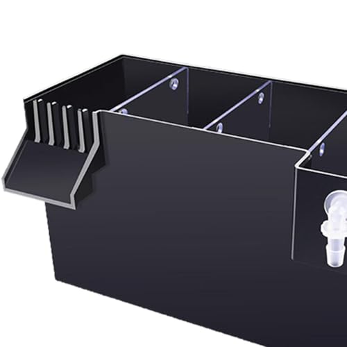 Aquarium Filter Hang on Back External Filter Box Multilayer Filtration Drawer Tray Easy Maintenance Quiet Water Circulation Suitable for Fish Tank, Black 26x13.5x15cm - color: Black 26x13.5x15cm
