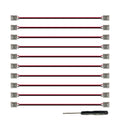 2-Pin Solderless Jumper Connectors for 10mm LED Strip Lights, with Pre-Installed 6'' 20AWG Wire and 3M VHB Adhesive, Screw Down Splitter Connectors for Quick, Secure Connection (Pack of 10) - style: Jumper Connector